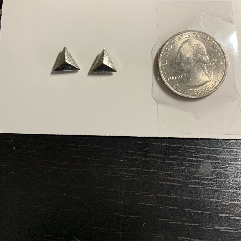 3d Triangle Studs